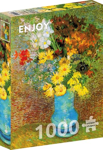 1000 Pieces Jigsaw Puzzle – Matte Finish, Soft Touch, Sturdy and Unique Pieces, Tight Fit, Vivid Colors, Missing Pieces Service – Daisies Vase – Van Gogh Famous Impressionist Painting by ENJOY Puzzle 1000 Pieces Jigsaw Puzzle – Matte Finish, Soft Touch, Sturdy and Unique Pieces, Tight Fit, Vivid Colors, Missing Pieces Service – Daisies Vase – Van Gogh Famous Impressionist Painting by ENJOY Puzzle von Enjoy puzzle