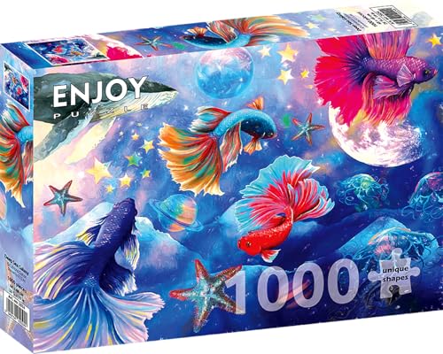 1000 Pieces Jigsaw Puzzle – Matte Finish, Soft Touch, Sturdy and Unique Pieces, Tight Fit, Vivid Colors, Missing Pieces Service – Deep Sea Fish Whale and Jellyfish in Space Aquarium – by ENJOY Puzzle 1000 Pieces Jigsaw Puzzle – Matte Finish, Soft Touch, Sturdy and Unique Pieces, Tight Fit, Vivid Colors, Missing Pieces Service – Deep Sea Fish Whale and Jellyfish in Space Aquarium – by ENJOY Puzzle von Enjoy puzzle