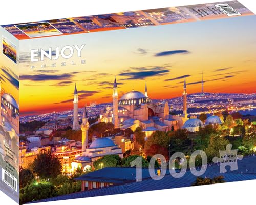 1000 Pieces Jigsaw Puzzle for Adults – Matte Finish, Soft Touch, Sturdy and Unique Pieces, Tight Fit, Vivid Colors, Missing Pieces Service – Istanbul Cityscape with Hagia Sophia Mosque by ENJOY Puzzle 1000 Pieces Jigsaw Puzzle for Adults – Matte Finish, Soft Touch, Sturdy and Unique Pieces, Tight Fit, Vivid Colors, Missing Pieces Service – Istanbul Cityscape with Hagia Sophia Mosque by ENJOY Puzzle von Enjoy puzzle