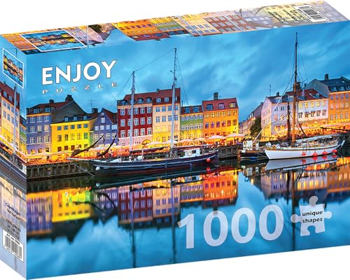 1000 Pieces Jigsaw Puzzle for Adults – Matte Finish, Soft Touch, Sturdy and Unique Pieces, Tight Fit, Vivid Colors, Missing Pieces Service – Picturesque Copenhagen Harbor Landscape – by ENJOY Puzzle 1000 Pieces Jigsaw Puzzle for Adults – Matte Finish, Soft Touch, Sturdy and Unique Pieces, Tight Fit, Vivid Colors, Missing Pieces Service – Picturesque Copenhagen Harbor Landscape – by ENJOY Puzzle von Enjoy puzzle
