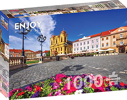 1000 Pieces Jigsaw Puzzle for Adults – Matte Finish, Soft Touch, Sturdy and Unique Pieces, Tight Fit, Vivid Colors, Missing Pieces Service – Picturesque Landscape of Timisoara City – by ENJOY Puzzle von Enjoy puzzle