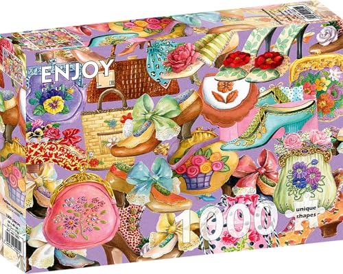 1000 Pieces Jigsaw Puzzle for Adults – Matte Finish, Soft Touch, Sturdy and Unique Pieces, Tight Fit, Vivid Colors, Missing Pieces Service – Retro Vintage Fashion Accessories Collage – by ENJOY Puzzle von Enjoy puzzle