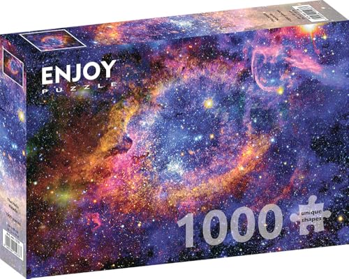 1000 Pieces Jigsaw Puzzle for Adults – Matte Finish, Soft Touch, Sturdy and Unique Pieces, Tight Fit, Vivid Colors, Missing Pieces Service – Space Galaxy View of Helix Nebula – by ENJOY Puzzle von Enjoy puzzle