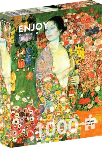 1000 Pieces Jigsaw Puzzle – Matte Finish, Soft Touch, Sturdy and Unique Pieces, Tight Fit, Vivid Colors, Missing Pieces Service – The Dancer – Klimt Famous Art Nouveau Modern Painting by ENJOY Puzzle von Enjoy puzzle