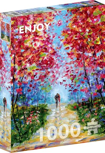 1000 Pieces Jigsaw Puzzle for Adults – Matte Finish, Soft Touch, Sturdy and Unique Pieces, Tight Fit, Vivid Colors, Missing Pieces Service – Couple in Love Walking in Spring Park – by ENJOY Puzzle von Enjoy puzzle