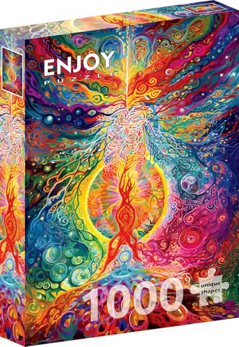 1000 Pieces Jigsaw Puzzle for Adults – Matte Finish, Soft Touch, Sturdy and Unique Pieces, Tight Fit, Vivid Colors, Missing Pieces Service – Abstract Watercolor Swirls Illustration – by ENJOY Puzzle von Enjoy puzzle