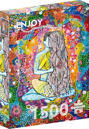 1500 Pieces Jigsaw Puzzle for Adults – Matte Finish, Soft Touch, Sturdy and Unique Pieces, Tight Fit, Vivid Colors, Missing Pieces Service – Spiritual Flower Garden with Couple in Love by ENJOY Puzzle von Enjoy puzzle