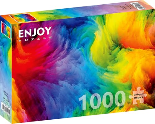 1000 Pieces Jigsaw Puzzle for Adults – Matte Finish, Soft Touch, Sturdy and Unique Pieces, Tight Fit, Vivid Colors, Missing Pieces Service – Gradient of Multicolor Rainbow Dreams – by ENJOY Puzzle von Enjoy puzzle