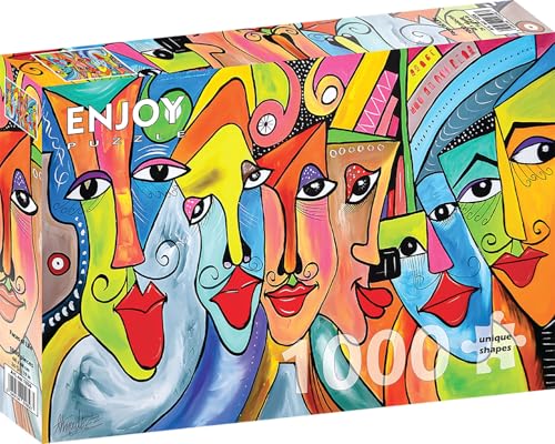 1000 Pieces Jigsaw Puzzle for Adults – Matte Finish, Soft Touch, Sturdy and Unique Pieces, Tight Fit, Vivid Colors, Missing Pieces Service – Funny People Portraits and Faces of Life – by ENJOY Puzzle von Enjoy puzzle