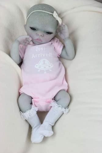 14-Zoll-Reborn Baby Alien Fertige Puppe Imani Preemie Größe Hochwertige 3D-Farbe Sammlerstück Kunstpuppe von Enjoy with Love