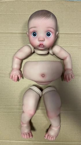 Enjoy with Love Neue 16inch bereits gemalte Puppe Kit Peeka kommen mit Tuch Körper und Bauchplatte Lifelike Reborn Baby DIY Spielzeug von Enjoy with Love