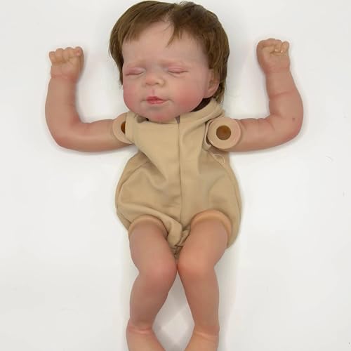 Enjoy with Love Neue 18inch Pascle Reborn Puppe Kit Lifelike Sleeping Baby Bereits gemalt Unfinished Puppe Teile DIY Babyspielzeug von Enjoy with Love