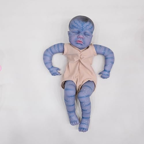 Enjoy with Love Neue 19inch Loulou in Avatar Version bereits bemalt unvollendete Puppenteile DIY Baby Kit von Enjoy with Love