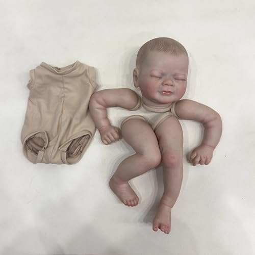 Enjoy with Love Neue 19inch Romy Reborn Puppe Asleep Kit Lifelike Neugeborene Baby Puppe Hat bemalt Puppe Kit Unfinished Puppe Teile von Enjoy with Love