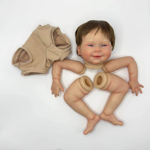 Enjoy with Love Neue 19inch Sebastian Reborn Puppe Kit Lifelike Awake Baby Bereits gemalt Unfinished Puppe Teile DIY Babyspielzeug von Enjoy with Love