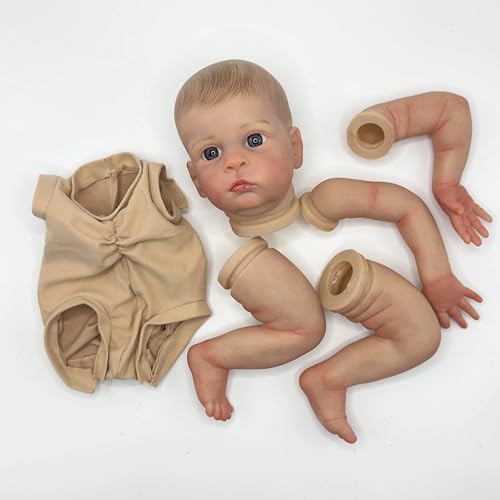 Enjoy with Love Neue 19inch Sebastian Reborn Puppe Kit Lifelike Awake Baby Bereits gemalt Unfinished Puppe Teile DIY Babyspielzeug von Enjoy with Love