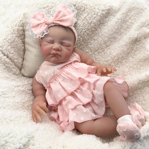 Enjoy with Love Neue 20inch August Reborn Baby Puppe bereits bemalt wie Bild Lifelike Soft Touch 3D Haut Hand-Zeichnen Haar sichtbar von Enjoy with Love