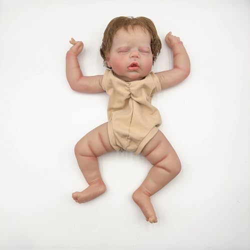 Enjoy with Love Neue 22inch Alexis Lifelike Unfinished Reborn Doll Kit bemalt Doll Kit Puppenteile mit Hand Wurzel Haar von Enjoy with Love