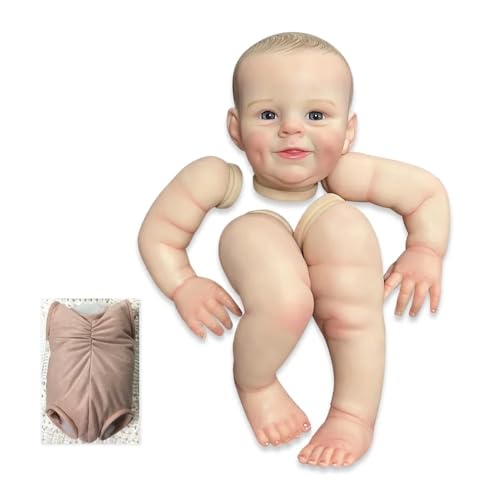 Enjoy with Love Neue 22inch Reborn Puppe Kit Awake Shaya Populäres süßes Gesicht bemalt Lifelike Puppe Kit mit Stoffkörper und Schnuller von Enjoy with Love