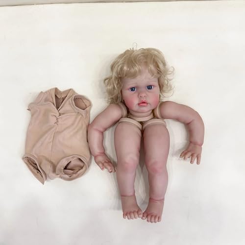 Enjoy with Love Neue 24inch Ellie Lifelike Reborn Puppe Kit lackierte Puppe Kit Unfinished Puppe Teile mit Hand Wurzelhaar von Enjoy with Love