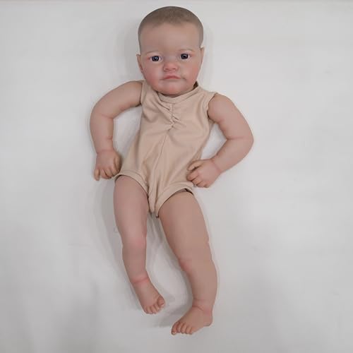 Enjoy with Love Neue 24inch Maggi Fertige Puppengröße Bereits gemalte Kits Sehr lebensechte Reborn Baby Puppe mit vielen Details Adern DYI von Enjoy with Love