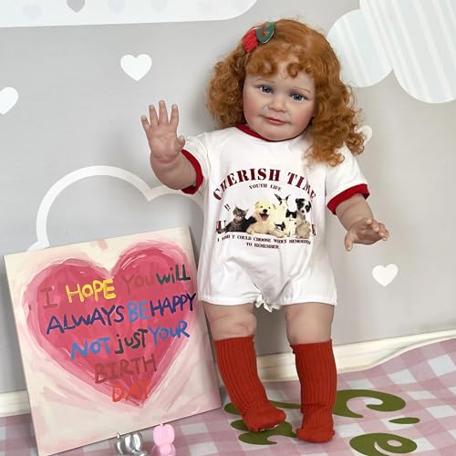 Enjoy with Love Neue 60cm Zoe Reborn Baby Puppe Lebensechte Weiche Neugeborene Kuschel Körper Puppe Handmade mit Genesis Farbe Sichtbare Venen Mehrere Schichten (Brown Eyes) von Enjoy with Love