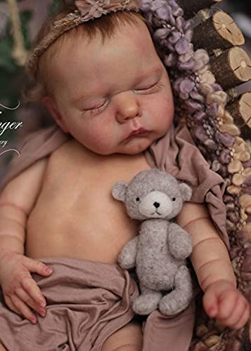 Enjoy with Love Neues 19-Zoll-Freigabe-Reborn-Puppen-Kit Willa Fresh Color Soft Touch Unfinished Reborn Supply Doll Parts von Enjoy with Love