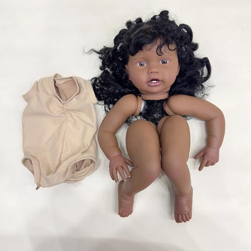 Neue 24inch Lottie Lifelike Reborn Puppe Kit bemalte Puppe Kit Unfinished Puppe Teile mit Hand Wurzelhaar von Enjoy with Love