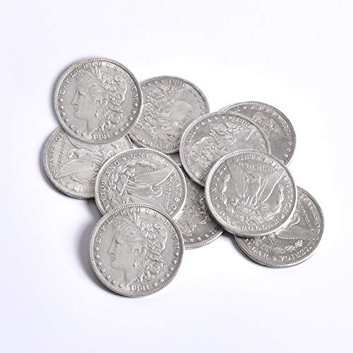 Enjoyer Steel Morgan Dollar Magic Tricks Coin Magic Gimmick Stage Illusions Appearing/Disappearing Magician Props ,10 Pcs/Lot von Enjoyer