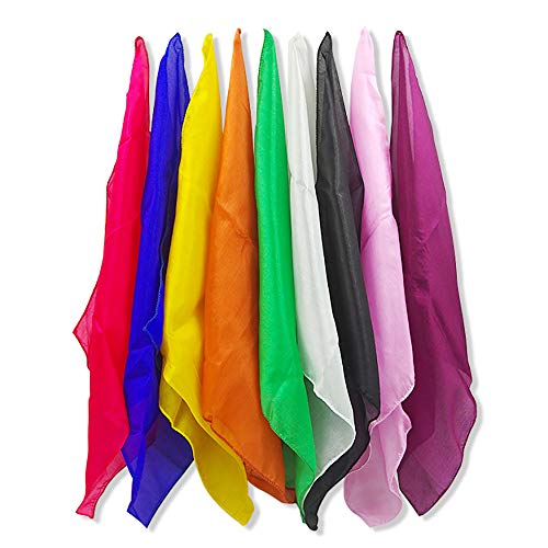 Enjoyer Magic Silk Taschentuch Magier Jonglierschal Farbwechsel Schals Zaubertricks Bühne Magie Requisiten Classic Magia Toys Gadgets 5 Stück (45 x 45 cm) von Enjoyer