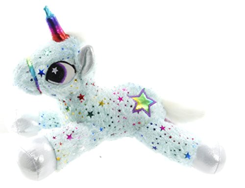 Whitehouse Leisure Plüschtier, 33 cm, glitzerndes Stern, blaues Einhorn, weiches Plüsch-Spielzeug von Envi