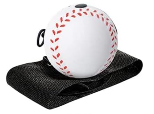 Enyolidimk 1 Stücke Baseball Handgelenk Ball Mit Schnur, 6cm Handgelenk Return Ball, Ball An Der Schnur Springball Hüpfball, Handgelenk Ball Gummi Bouncy Ball, Sport Erwachsene von Enyolidimk