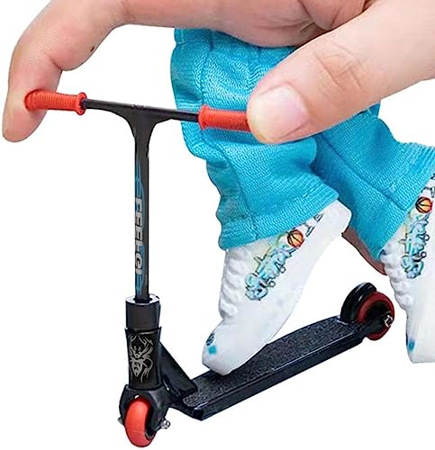 Enyolidimk Finger Roller Finger Scooter Set Scooter Finger Set Finger Skateboard Pädagogische Bike Miniatur Trick Roller Finger Skateboard Training Requisiten von Enyolidimk