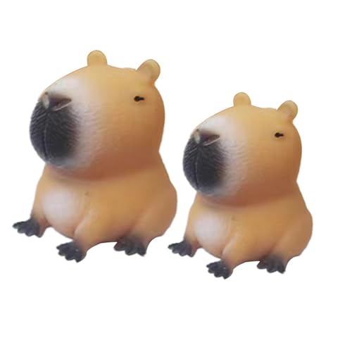 4Stück Squeeze Capybara - 8*6 cm/6*4 cm Capybara Antistress Spielzeug,Niedliches Capybara Zappelspielzeug,Capybara Squishy Spielzeuge,Lustiges Capybara-Sensorspielzeug Zum Stressabbau(klein*2+groß*2) von Eoixuqba