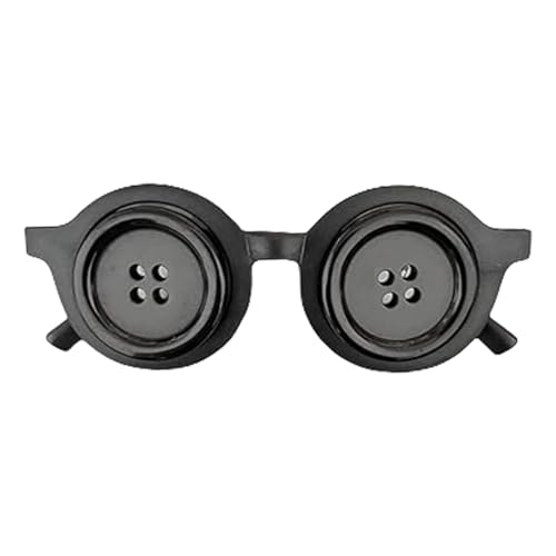 Eoixuqba 2 Stück KnopfBrille - 13 X 13 X 5 Cm Button Eyes Brillen Aus ABS,Halloween-Brille,Button Eyes Glasses,Abnehmbare Partybrille,Neuheit,Lustige Brillen,Rollenspiel-Brille,Foto-Requisiten von Eoixuqba