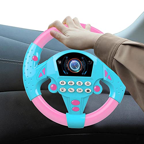 Eoixuqba 20x20x5cm Steering Wheel Toy Copilot for Children, ABS Children's Simulation Small Steering Wheel Toy, Children's Simulation Steering Wheel Car Seat Toy, Early Education Toy for Baby von Eoixuqba