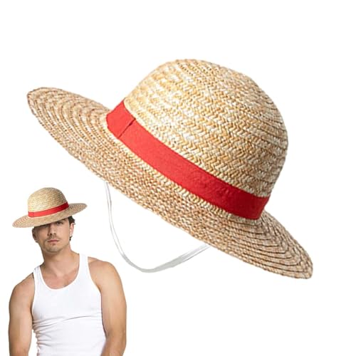 Eoixuqba Animation Strohhut - 31 CM Strohhut - Anime Luffy Cosplay Hut Sonnenhut Strohhut Anime, Cartoon Cosplay Sonnenhut, Cosplay Kostüm Sonnenhut Für Anime-Liebhaber von Eoixuqba