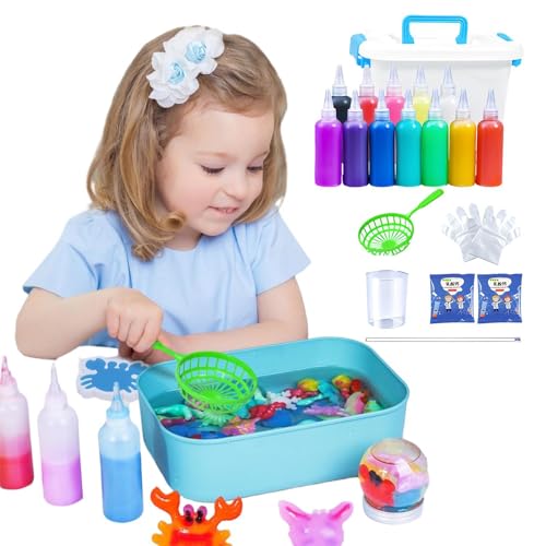 Eoixuqba Aqua Gelz Kreativ Set, 25,5x17,5x8cm Magischer Wasserelfe Magic Water, Magic Elf Wasserspielzeug, Wassergel Spielzeug, Handgemachtes Wasserspielzeug Für Kinder, Aqua Fairy Toy Set Für von Eoixuqba