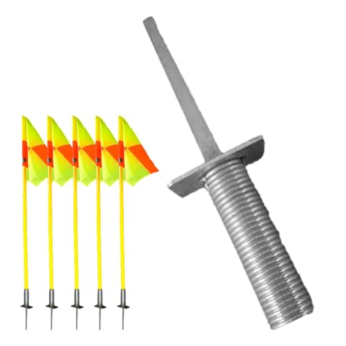 Eoixuqba Gartenflaggenständer - Fußball Flaggenhalter für Yard Spring Design | -Stabsockel, langlebiger Fahnenständer für Fußball, Training, Fahnenmast von Eoixuqba