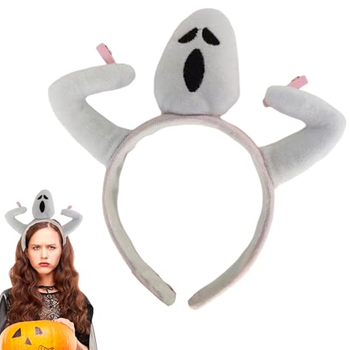 Eoixuqba Halloween-Geister-Stirnband, Halloween-Kostüm-Kopfbedeckung - Ghost Party Festival Gag Haarband | Cosplay-Haardekoration für Halloween-Themenpartys, Spukhaus-Rollenspiele, Bühnenauftritt von Eoixuqba