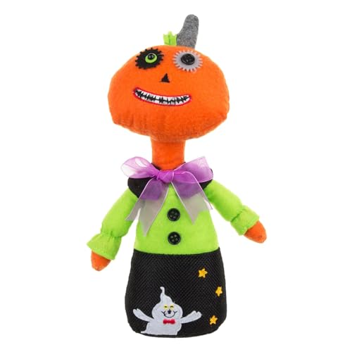 Eoixuqba Halloween Stofftiere,Hexe Plüschpuppe - Schöne weiche Puppe Halloween Dekor Plüschtiere,Tischdekoration, Kuscheltier im Hexen-/Totenkopf-/-Design für Kinder und Erwachsene von Eoixuqba