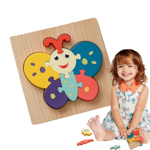 Eoixuqba -Holzpuzzles, Kleinkindpuzzles im Alter von 1–3 Jahren - 3D-Tierpuzzles aus Holz für Kinder | -Spielzeug für Mädchen und im Alter von 1 bis 3 Jahren, Puzzle-Lernen, pädagogische Weihnachts- von Eoixuqba