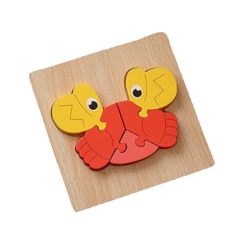 Eoixuqba Holzpuzzles für Kleinkinder,-Holzpuzzles | 3D-Tierpuzzles aus Holz für Kinder,Hölzerne Kleinkind-Puzzles, Geschenke, Spielzeug für 1 2 3 Jahre alte und Mädchen, Spielzeug, pädagogische von Eoixuqba