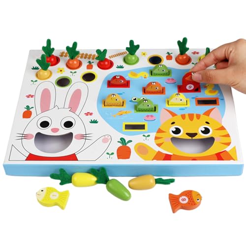 Eoixuqba Karottenziehspiel Angelspielzeug - Pädagogisches Lernspiel zum Karottenziehen und Farbensortieren - Hand-Auge Koordination Feinmotorik Lernspielzeug für Kleinkinder Eoixuqba Karottenziehspiel Angelspielzeug - Pädagogisches Lernspiel zum Karottenziehen und Farbensortieren - Hand-Auge Koordination Feinmotorik Lernspielzeug für Kleinkinder von Eoixuqba