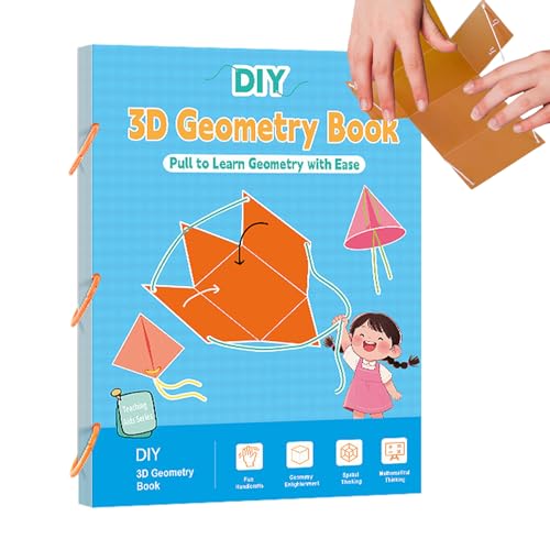 Eoixuqba Kinder Geometrie Buch - Kinder 3D Geometrie Lernbuch Mit Garnfäden | Lehrspiel Für Volumen Und Flächenformeln Reisen Kindergarten Eoixuqba Kinder Geometrie Buch - Kinder 3D Geometrie Lernbuch Mit Garnfäden | Lehrspiel Für Volumen Und Flächenformeln Reisen Kindergarten von Eoixuqba