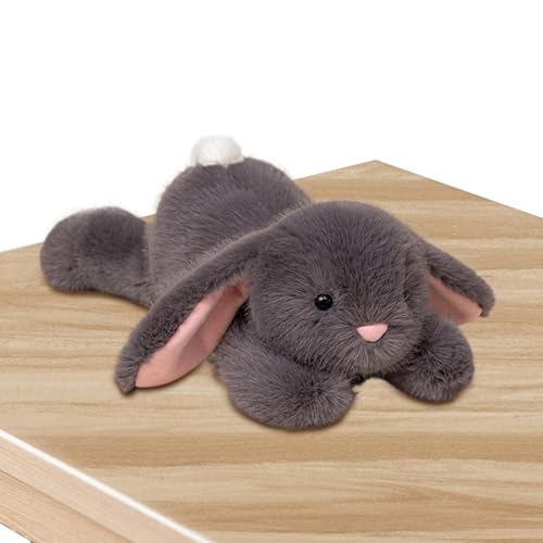 Eoixuqba Lügen Kaninchen gefülltes Tier, Langohr Rabbit Plüsch,Huggable Bunny Plüsch mit Floppy Ohren - Geschätzte Kameradschaft, niedliche realistische kuschelige Tiere Sammlung für Wohnzimmer, von Eoixuqba