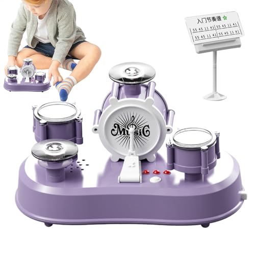 Eoixuqba Miniatur -Drum -Set, Desktop -Drum -Set - Kleine Fingertrommeln | Pädagogische Percussion, Klang und Lichteffekte, Miniatur -Musikinstrumente, Desktop -Geräte für Kinder Erwachsene von Eoixuqba