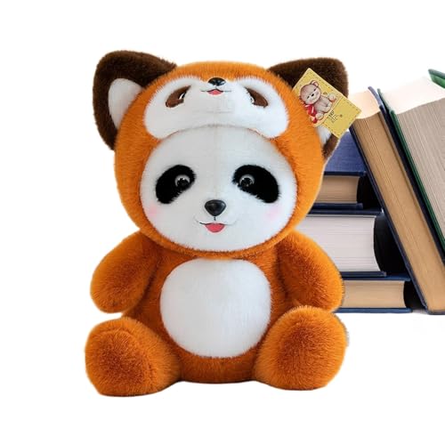 Eoixuqba Panda Stofftier,Plüsch Panda Puppen für Mädchen | 2-in-1-Waschbär-Panda-Kuscheltier zum Kuscheln - Plüschtier-Sammlungsspielzeug Kuscheltier-Komfortpuppe für Wohnzimmer, Schlafzimmer von Eoixuqba