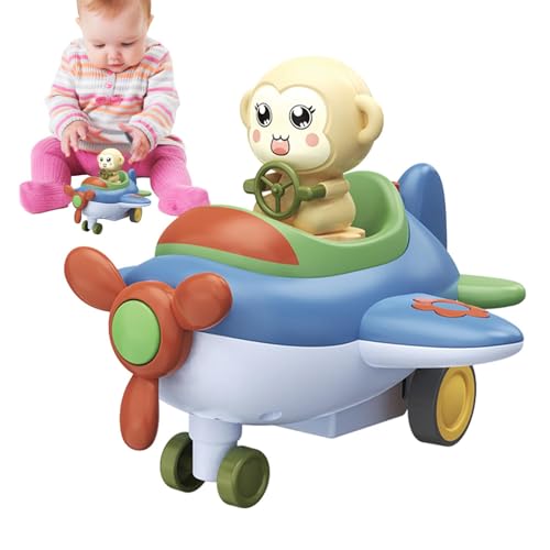 Eoixuqba Tierauto für Kinder, Pressauto-Spielzeug - Reibungsbetriebenes Autospielzeug,Kinder drücken zum Schieben, Trägheitsauto, Gleitflugzeug, Eltern-Kind-Interaktion von Eoixuqba
