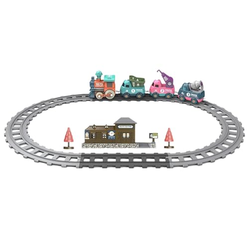 Eoixuqba Weihnachtsbaumschmuck Bahngleis,Weihnachtsbahngleis | Weihnachtszugspielzeug | Niedlicher Weihnachtszug, Zugspielzeug-Set unter dem Weihnachtsbaum, Klassische Weihnachtszug-Sets für Zuhause von Eoixuqba